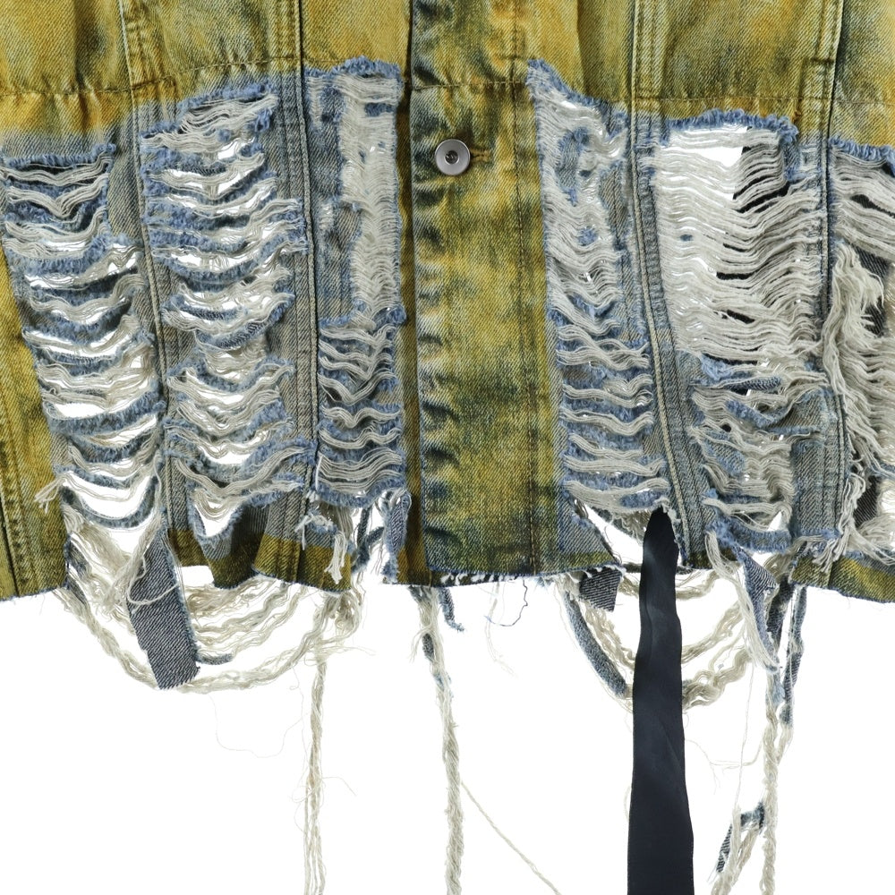 DRKSHDW(ダークシャドウ) SPHINX JUMBO WORKER JKT ダメージ加工 オーバーサイズデニムジャケット Gジャン インディゴ DU01D1752 DKYDFR