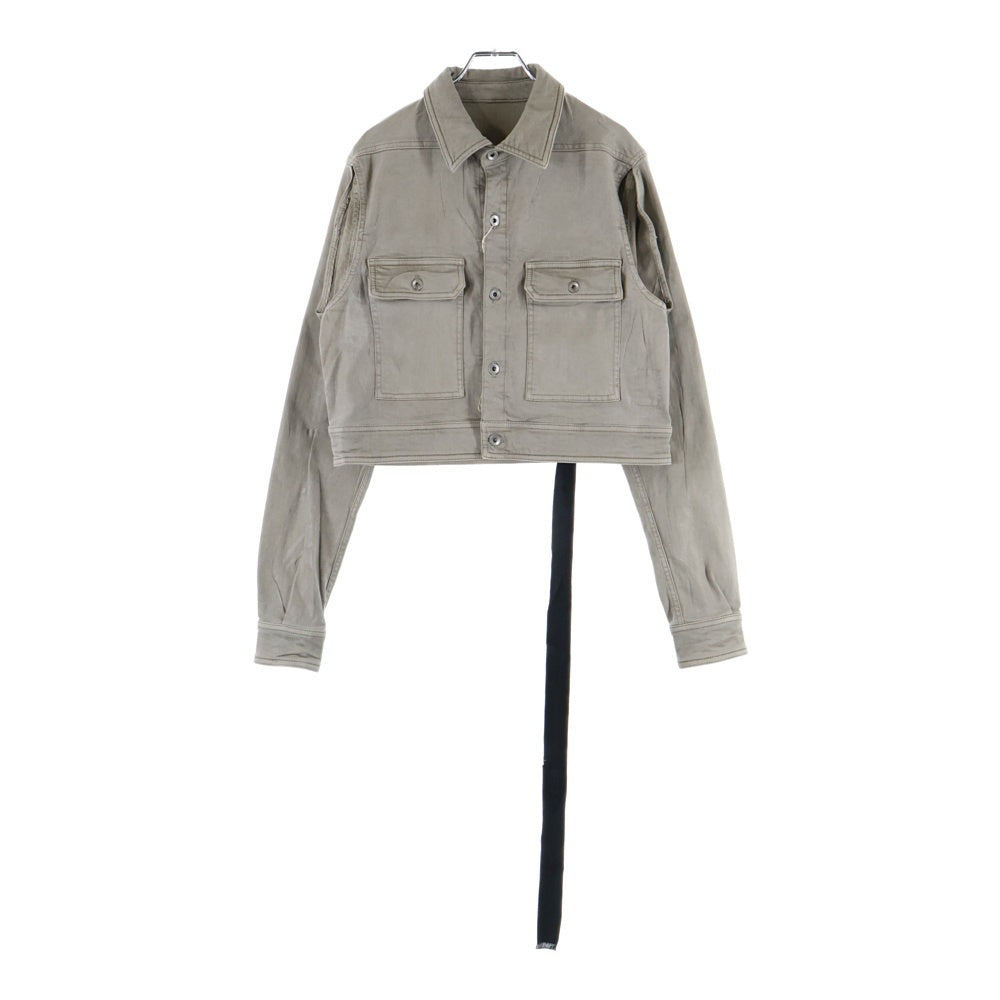DRKSHDW(ダークシャドウ) CAPE SLEEVE CROPPED OUTERSHIRT クロップド コーティングデニムジャケット ベージュ DS01D1702-SCF
