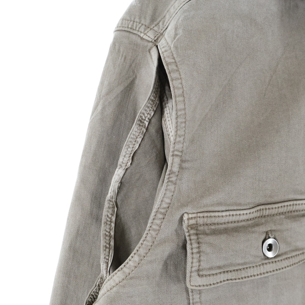 DRKSHDW(ダークシャドウ) CAPE SLEEVE CROPPED OUTERSHIRT クロップド コーティングデニムジャケット ベージュ DS01D1702-SCF