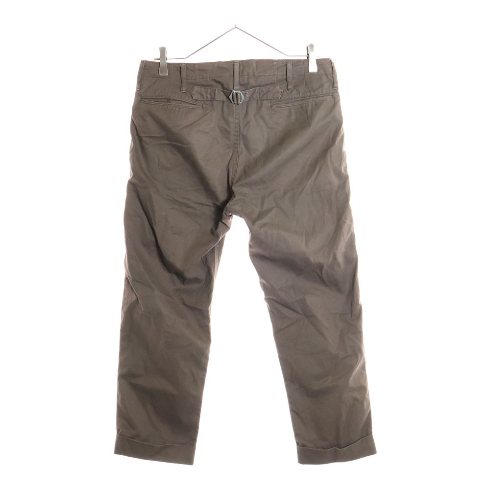 VISVIM(ヴィスヴィム) SLIM CHINO PANTS シンチバック ボタンフライ ストレートチノパンツ ブラウン VS0001392