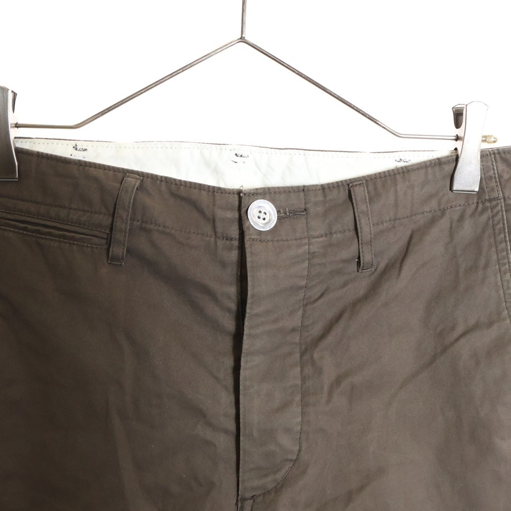 VISVIM(ヴィスヴィム) SLIM CHINO PANTS シンチバック ボタンフライ ストレートチノパンツ ブラウン VS0001392