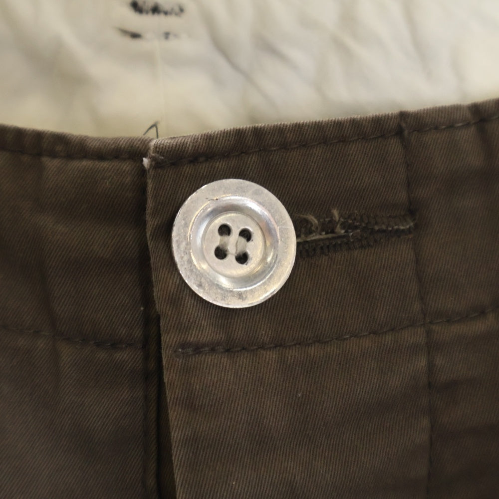 VISVIM(ヴィスヴィム) SLIM CHINO PANTS シンチバック ボタンフライ ストレートチノパンツ ブラウン VS0001392