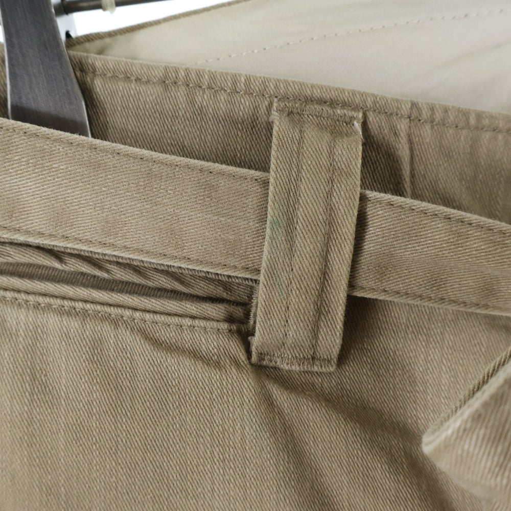 VISVIM(ヴィスヴィム) 13SS Slim Infantry Pants シンチバック ボタンフライ ストレートチノパンツ ベージュ 0113105008006