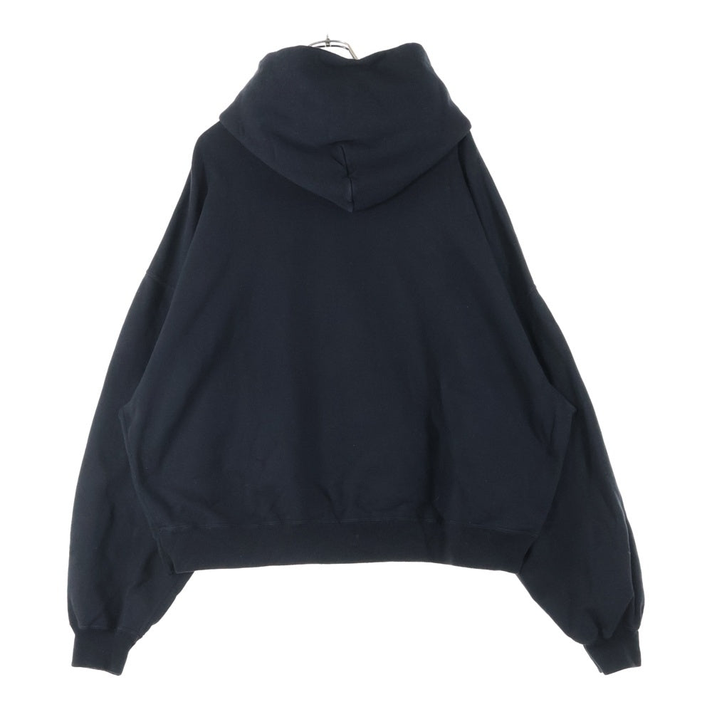 SAINT MICHAEL(セントマイケル) 25SS SAINT MX6 HOODIE ロゴ刺繍 プルオーバースウェットパーカー フーディー ブラック SM-HR8-0000-049