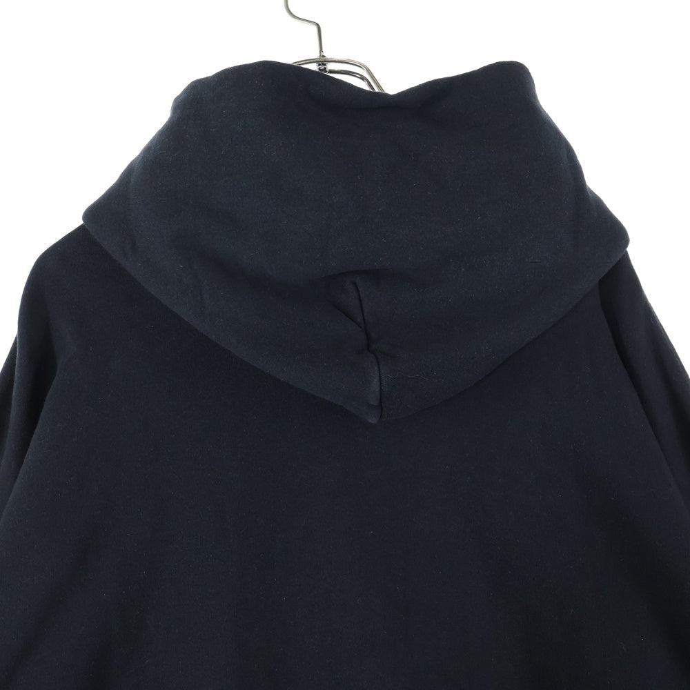 SAINT MICHAEL(セントマイケル) 25SS SAINT MX6 HOODIE ロゴ刺繍 プルオーバースウェットパーカー フーディー ブラック SM-HR8-0000-049