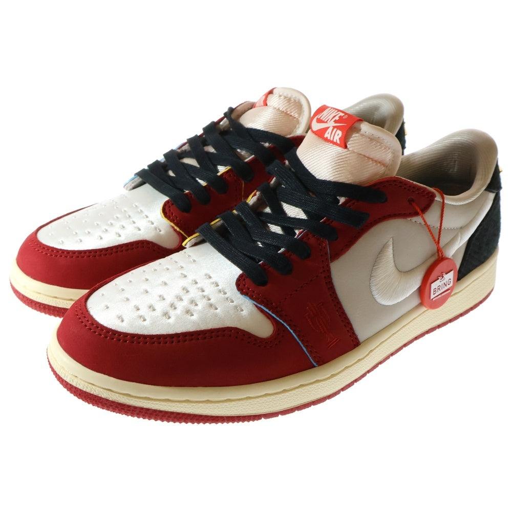 NIKE(ナイキ) ×Trophy Room AIR JORDAN1 RETRO LOW OG SP トロフィールーム エアジョーダン1 ローカットスニーカー ホワイト/レッド/ブラック US8.5/26.5cm HV6157-100
