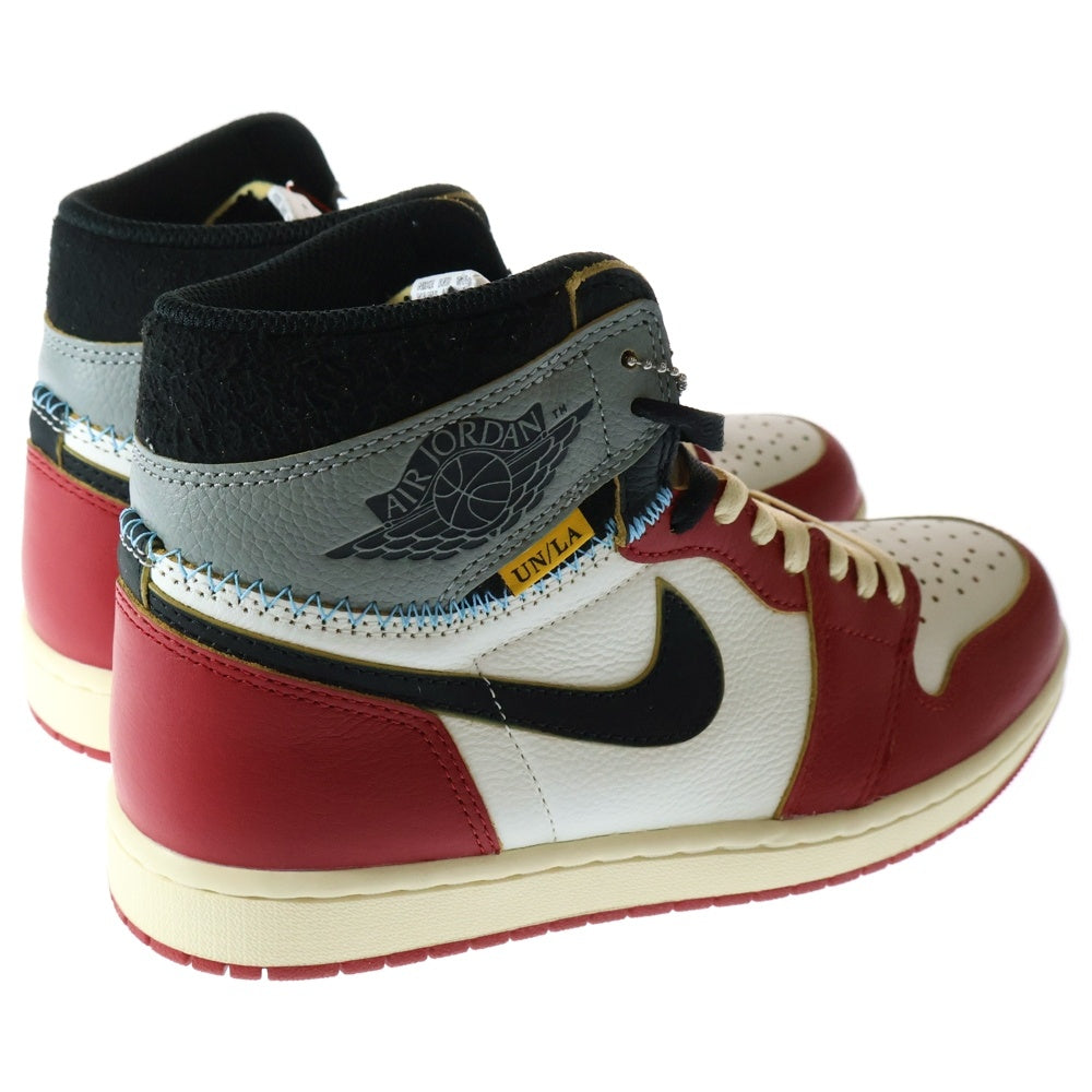 NIKE(ナイキ) ×UNION AIR JORDAN1 RETRO HIGH OG SP ユニオン エアジョーダン1 ハイカットスニーカー ホワイト/レッド/ブラック US8.5/26.5cm HV8563-600