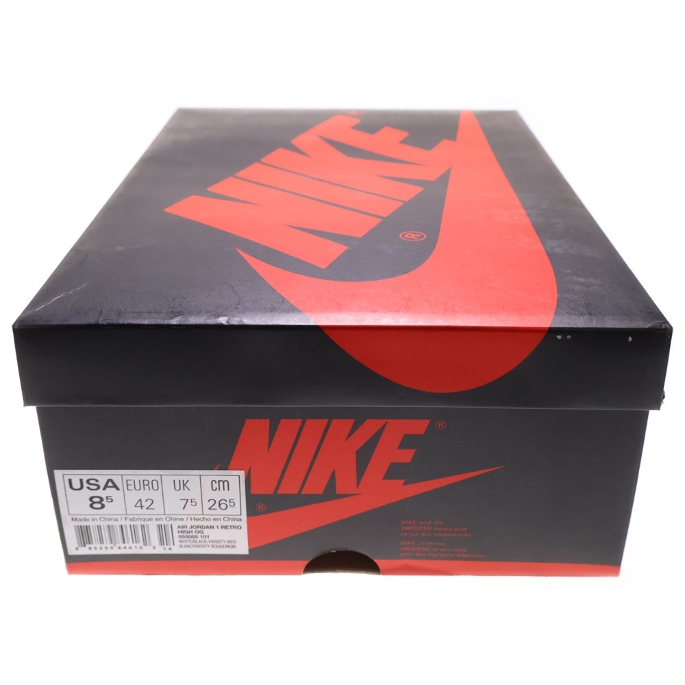 NIKE(ナイキ) AIR JORDAN1 RETRO HIGH OG CHICAGO 2015 エアジョーダン1 シカゴ ハイカットスニーカー ホワイト/レッド/ブラック US8.5/26.5cm 555088-101