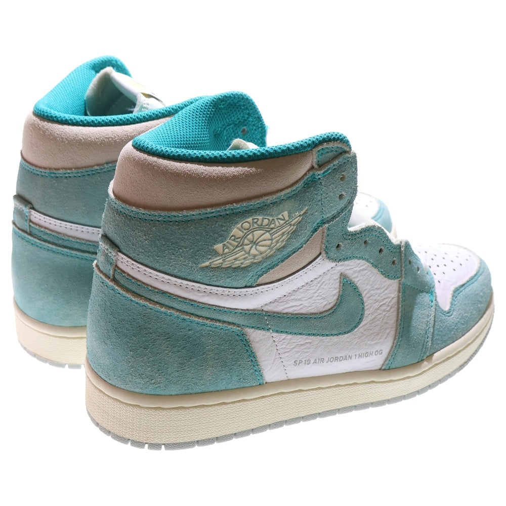 NIKE(ナイキ) AIR JORDAN1 RETRO HIGH OG エアジョーダン1 ターボグリーン ハイカットスニーカー ホワイト/グリーン US9/27cm 555088-311