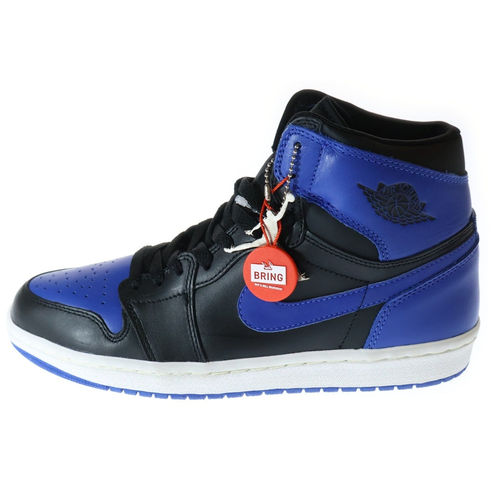 NIKE(ナイキ) AIR JORDAN1 RETRO エアジョーダン1 ロイヤル ハイカットスニーカー ブラック/ブルー US9/27cm 136066-041