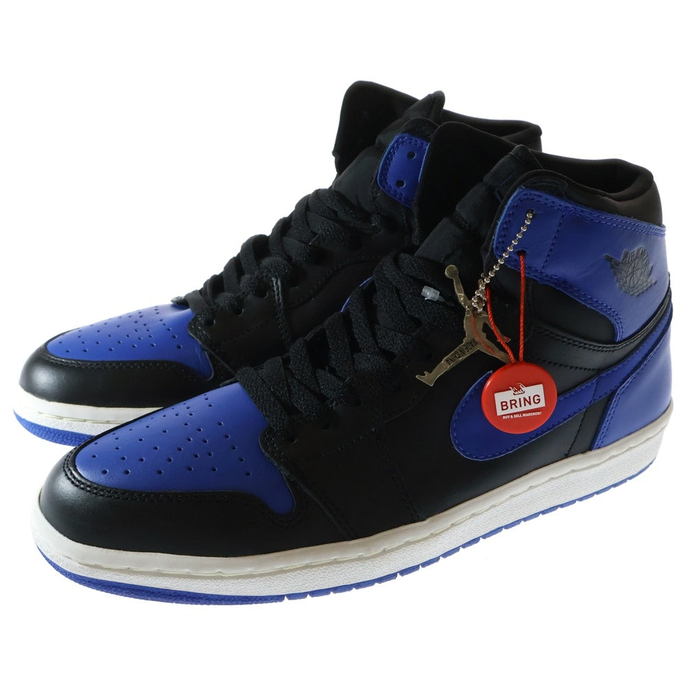 NIKE(ナイキ) AIR JORDAN1 RETRO エアジョーダン1 ロイヤル ハイカットスニーカー ブラック/ブルー US9/27cm 136066-041