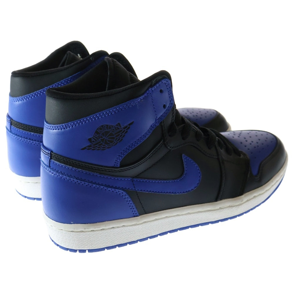 NIKE(ナイキ) AIR JORDAN1 RETRO エアジョーダン1 ロイヤル ハイカットスニーカー ブラック/ブルー US9/27cm 136066-041