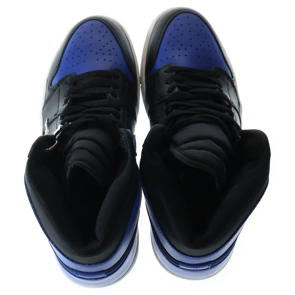 NIKE(ナイキ) AIR JORDAN1 RETRO エアジョーダン1 ロイヤル ハイカットスニーカー ブラック/ブルー US9/27cm 136066-041