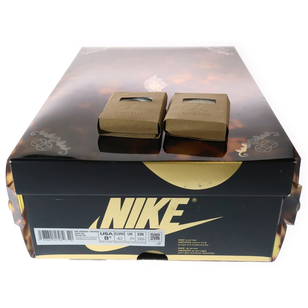 NIKE(ナイキ) AIR JORDAN1 RETRO HIGH OG エアジョーダン1 3399足限定 玄武 ハイカットスニーカー ブラック/ホワイト US8.5/26.5cm IB3165-091