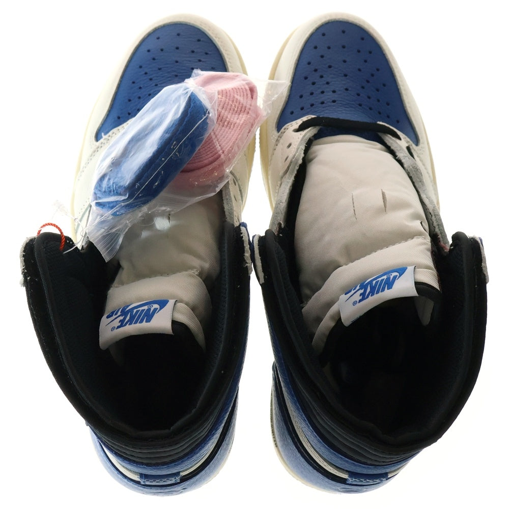 NIKE(ナイキ) ×TRAVIS SCOTT ×FRAGMENT AIR JORDAN1 RETRO HIGH OG SP トラヴィススコット フラグメント エアジョーダン1 ハイカットスニーカー US8.5/26.5cm DH3227-105