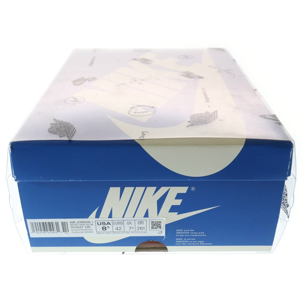 NIKE(ナイキ) ×TRAVIS SCOTT ×FRAGMENT AIR JORDAN1 RETRO HIGH OG SP トラヴィススコット フラグメント エアジョーダン1 ハイカットスニーカー US8.5/26.5cm DH3227-105