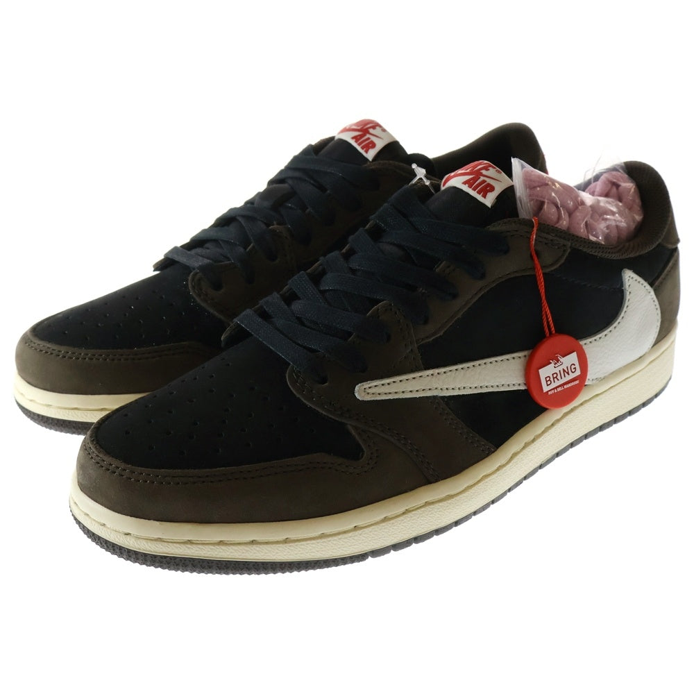 NIKE(ナイキ) ×TRAVIS SCOTT AIR JORDAN1 LOW OG SP-T トラヴィススコット エアジョーダン1 ダークモカ ローカットスニーカー ブラック/ブラウン US8.5/26.5cm CQ4277-001