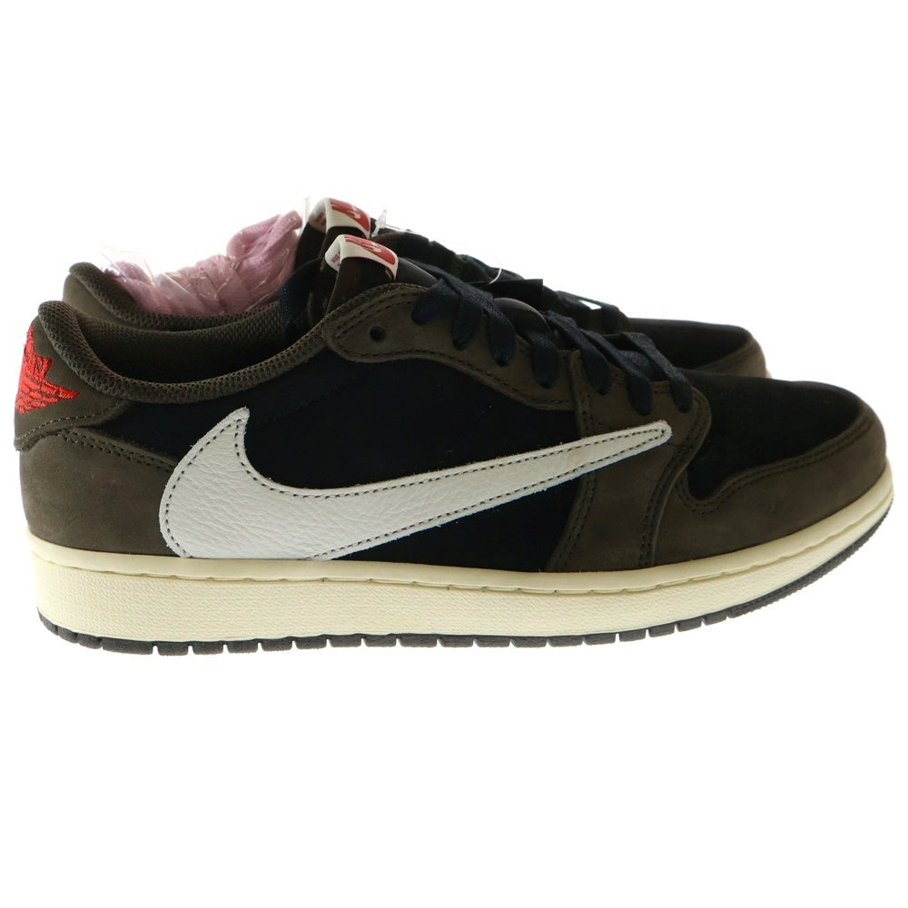 NIKE(ナイキ) ×TRAVIS SCOTT AIR JORDAN1 LOW OG SP-T トラヴィススコット エアジョーダン1 ダークモカ ローカットスニーカー ブラック/ブラウン US8.5/26.5cm CQ4277-001