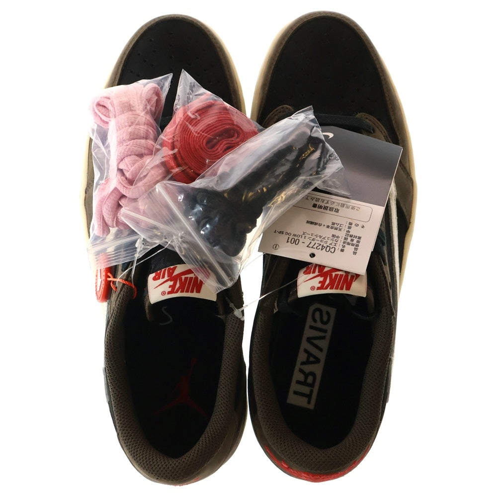 NIKE(ナイキ) ×TRAVIS SCOTT AIR JORDAN1 LOW OG SP-T トラヴィススコット エアジョーダン1 ダークモカ ローカットスニーカー ブラック/ブラウン US8.5/26.5cm CQ4277-001