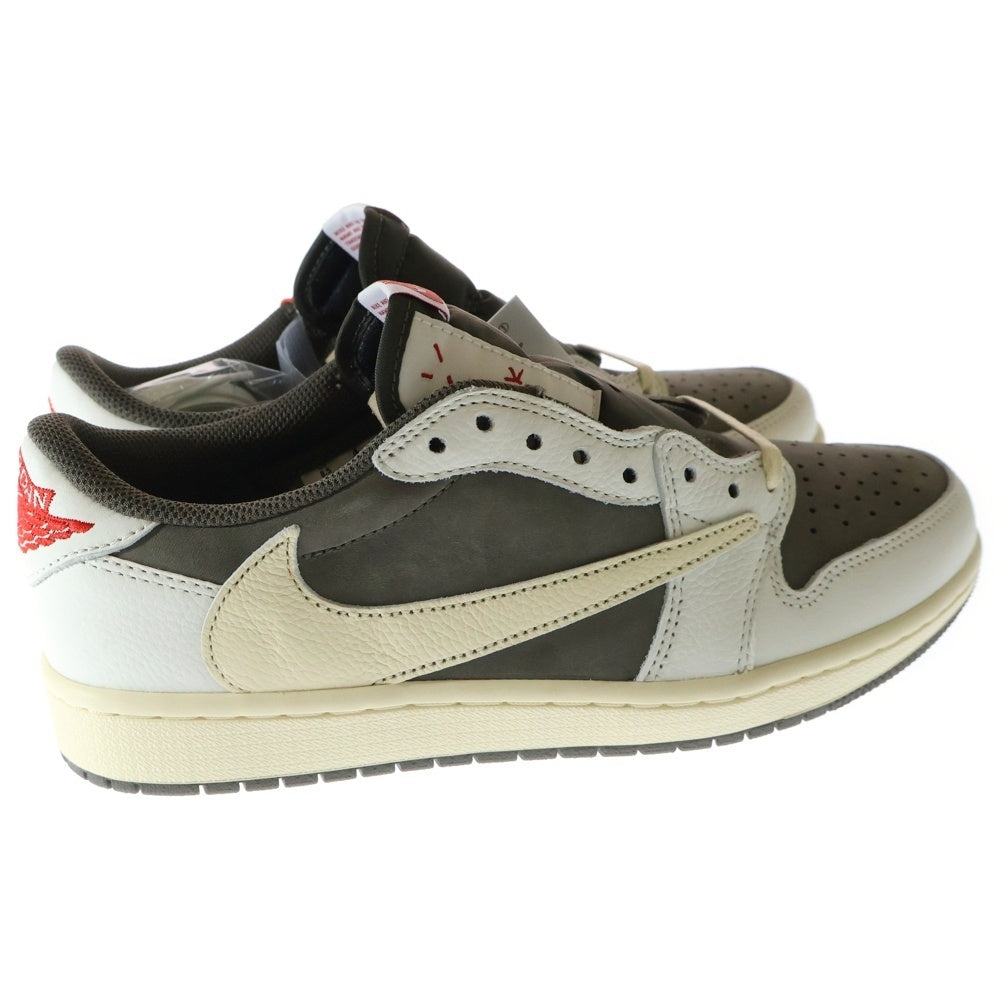 NIKE(ナイキ) ×TRAVIS SCOTT AIR JORDAN1 LOW OG SP トラヴィススコット エアジョーダン1 リバースモカ ローカットスニーカー ホワイト/ベージュ US8.5/26.5cm DM7866-162
