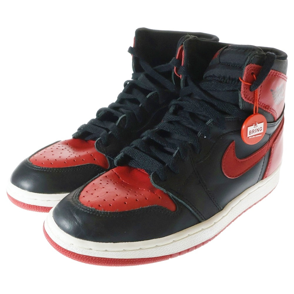 NIKE(ナイキ) 【観賞用 1994年製】AIR JORDAN1 BRED エアジョーダン1 ブレッド ハイカットスニーカー ブラック/レッド US9/27cm 130207-061