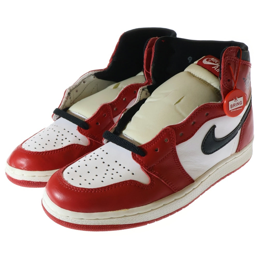 NIKE(ナイキ) 【観賞用】AIR JORDAN1 CHICAGO エアジョーダン1 シカゴ ハイカットスニーカー ホワイト/レッド US9/27cm 130207-061