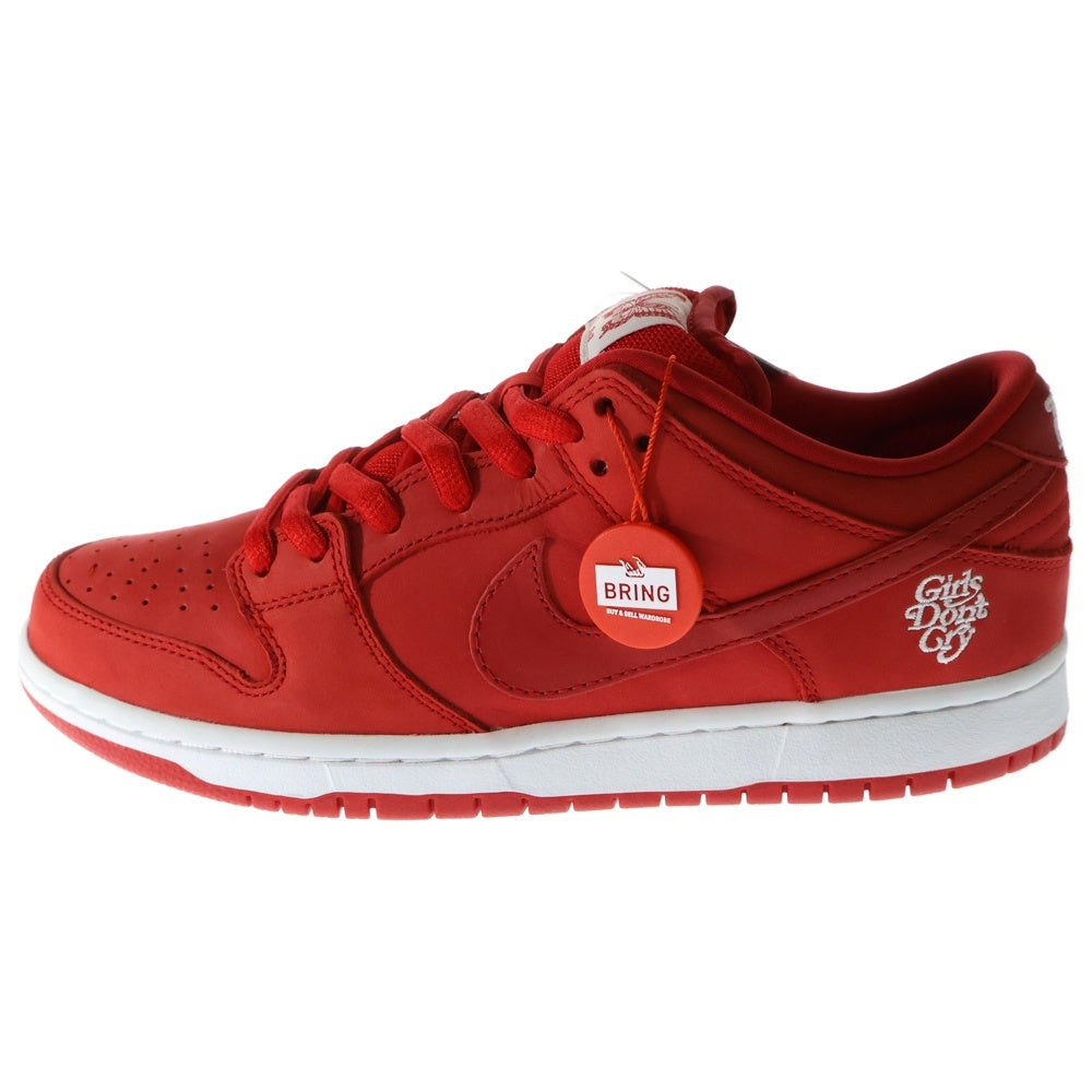 NIKE SB(ナイキエスビー) ×Girls Don't Cry DUNK LOW PRO QS ガールズドントクライ ダンク ローカットスニーカー レッド US9/27cm BQ6832-600