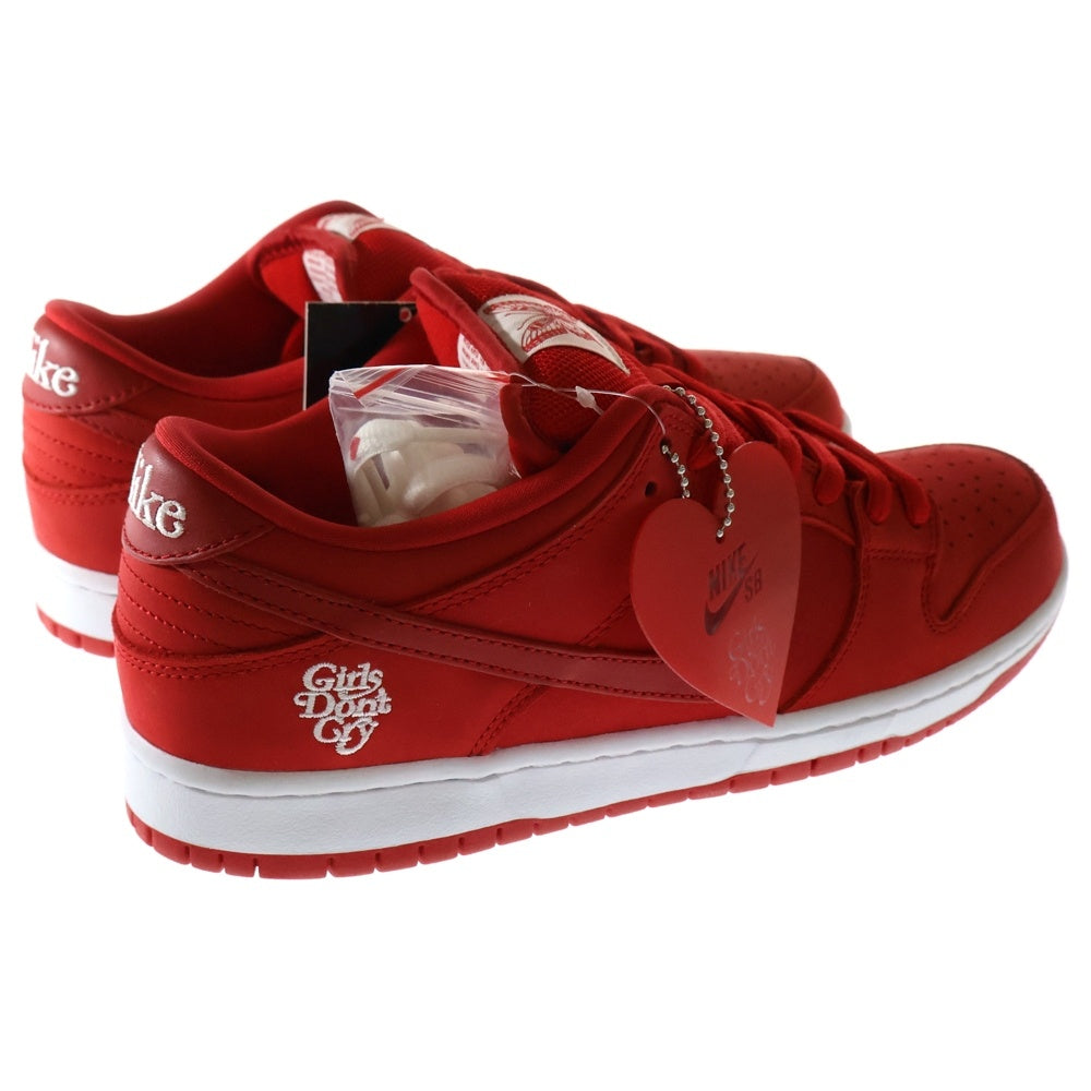 NIKE SB(ナイキエスビー) ×Girls Don't Cry DUNK LOW PRO QS ガールズドントクライ ダンク ローカットスニーカー レッド US9/27cm BQ6832-600