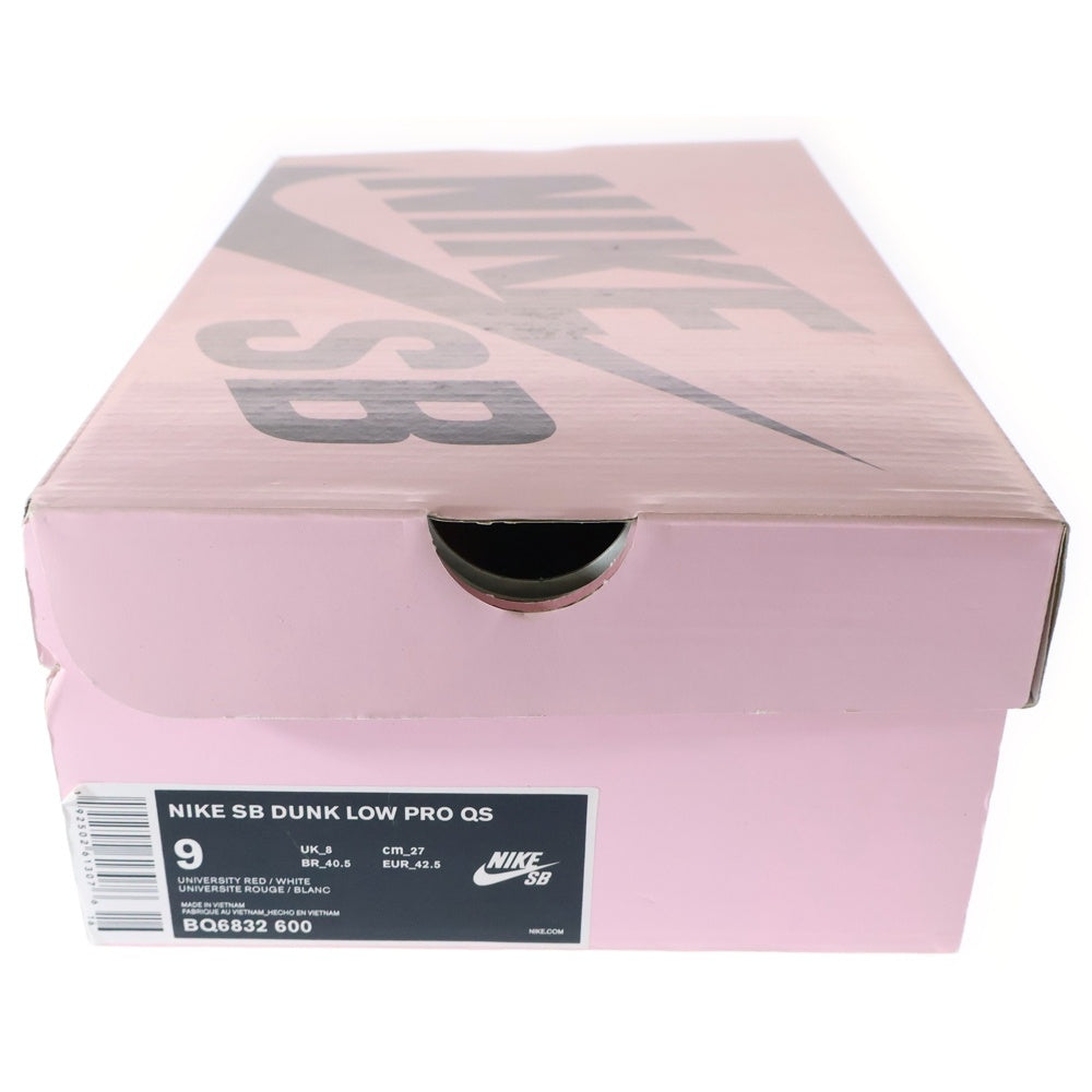 NIKE SB(ナイキエスビー) ×Girls Don't Cry DUNK LOW PRO QS ガールズドントクライ ダンク ローカットスニーカー レッド US9/27cm BQ6832-600