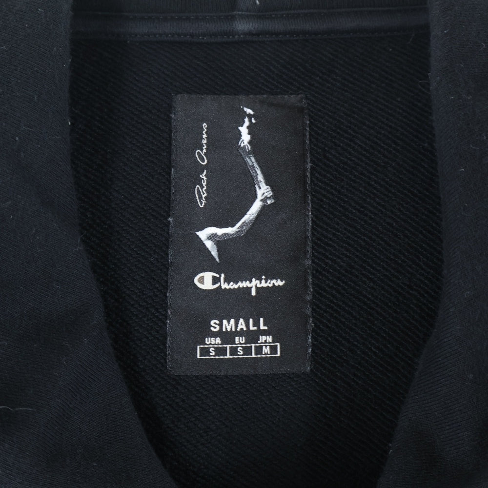 Rick Owens(リックオウエンス) ×Champion Jason's Hoodie ロゴ刺?ジップアップパーカー CM02C9221-CHFE ブラック