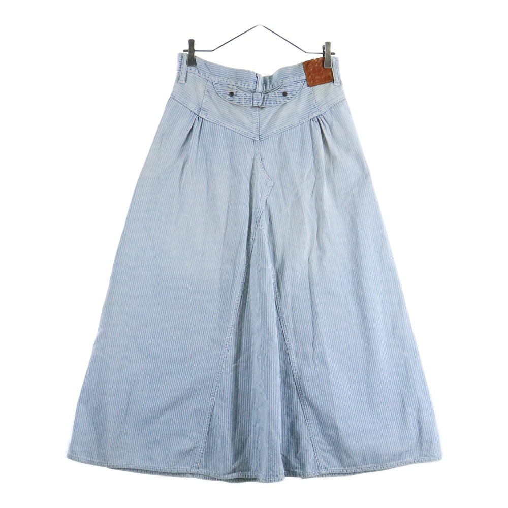 KAPITAL(キャピタル) ヒッコリーデニムスカート シンチバックストライプデニムワイドスカート レディース ブルー