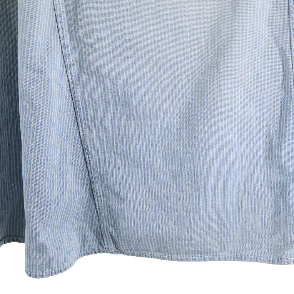 KAPITAL(キャピタル) ヒッコリーデニムスカート シンチバックストライプデニムワイドスカート レディース ブルー