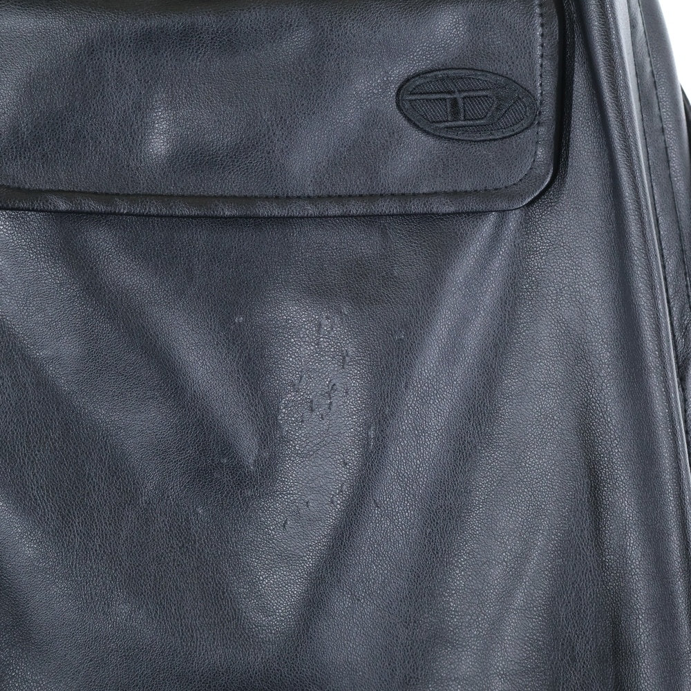 DIESEL(ディーゼル) P-MARTY-LTH フェイクレザーパンツ ブラック A12771