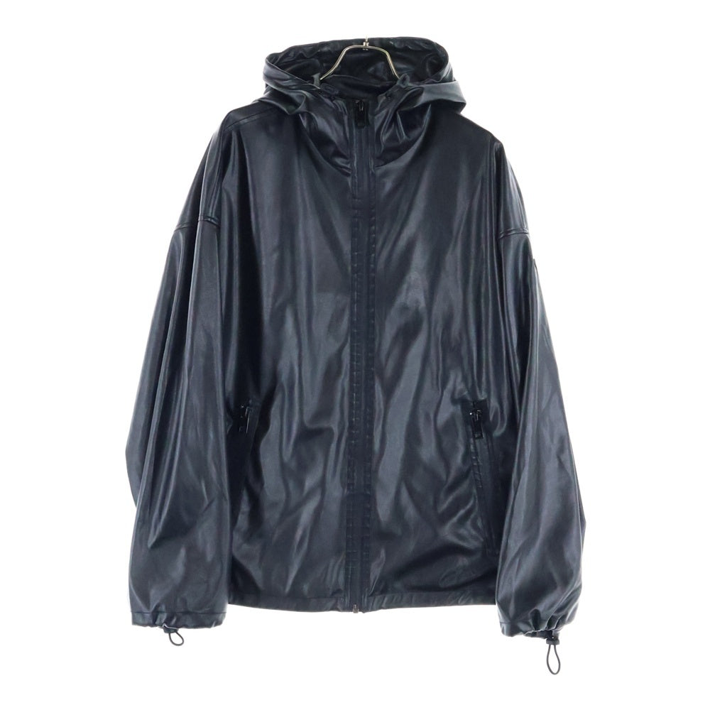 DIESEL(ディーゼル) J-MICC フェイクレザージップアップパーカー フーディー ブラック A12599