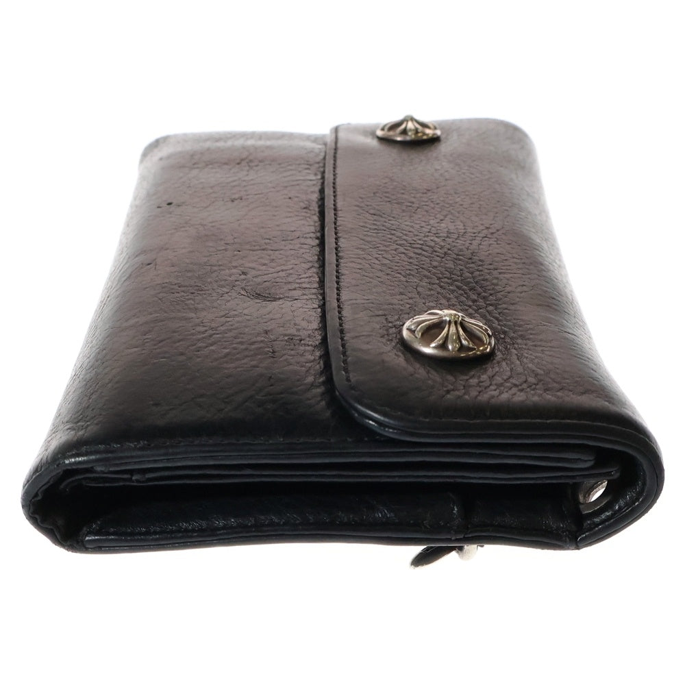 CHROME HEARTS(クロムハーツ) WAVE ウェーブ レザーウォレット 財布 ブラック BCA374