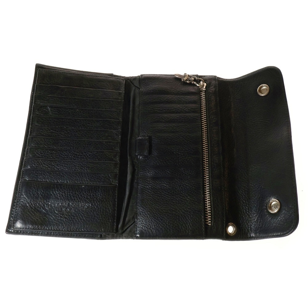 CHROME HEARTS(クロムハーツ) WAVE ウェーブ レザーウォレット 財布 ブラック BCA374