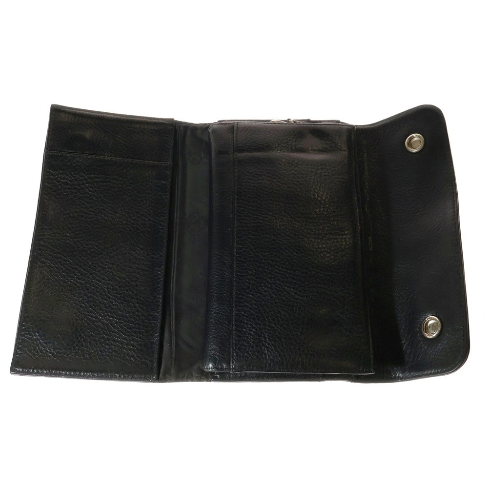 CHROME HEARTS(クロムハーツ) WAVE ウェーブ レザーウォレット 財布 ブラック BCA374