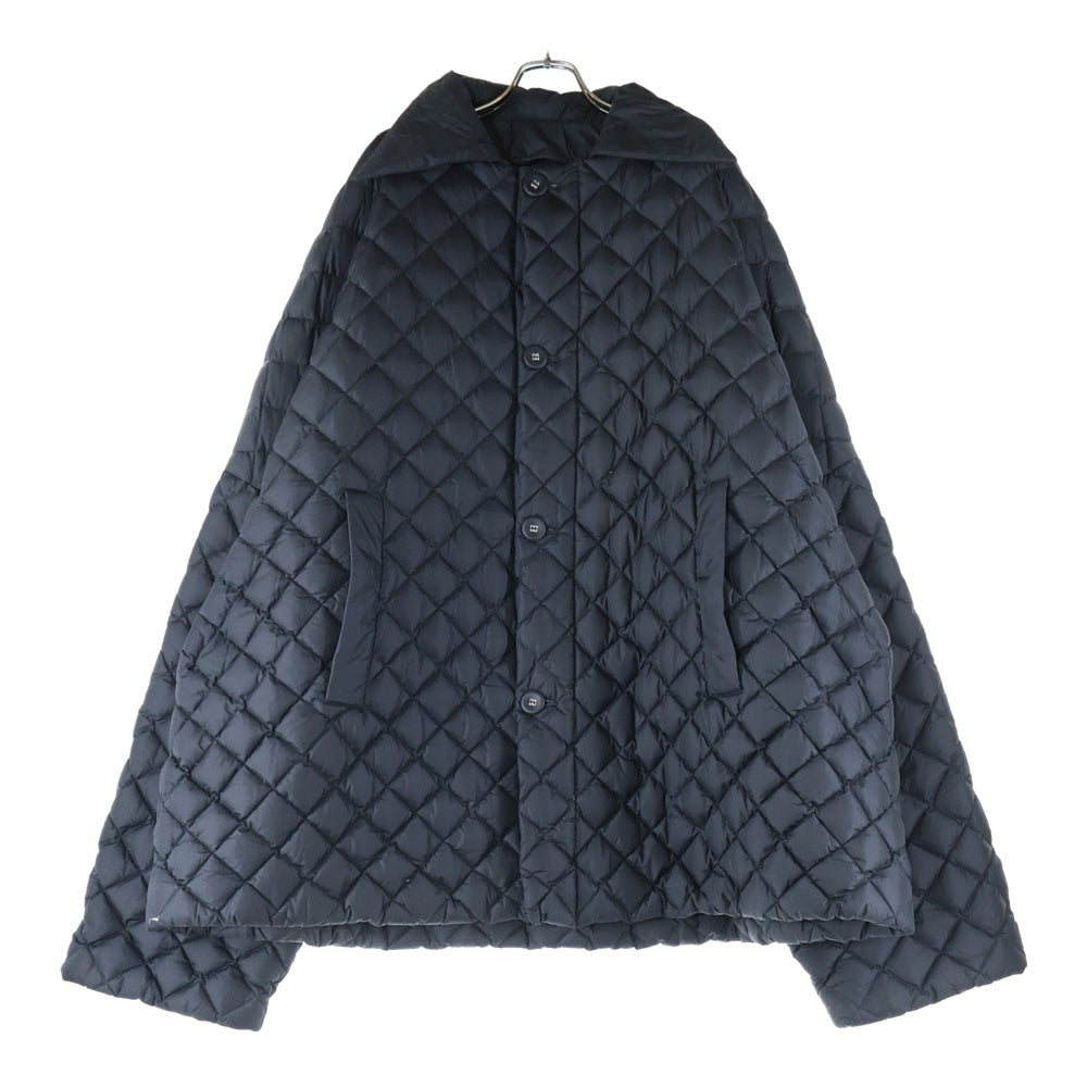 RAF SIMONS(ラフシモンズ) 21AW Short Padded Shirting Jacket ショートパデッドシェアリングジャケット オーバーサイズキルティングジャケット 212-M714 ブラック