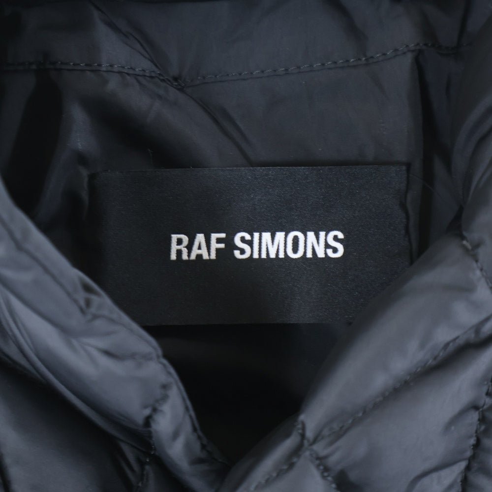 RAF SIMONS(ラフシモンズ) 21AW Short Padded Shirting Jacket ショートパデッドシェアリングジャケット オーバーサイズキルティングジャケット 212-M714 ブラック
