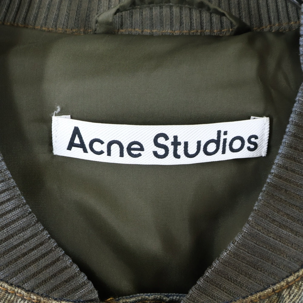 Acne Studios(アクネ ストゥディオズ) 23AW Dyed Denim Bomber Jacket デニムボンバージャケット ブラウン FN-WN-OUTW000844 A90549-