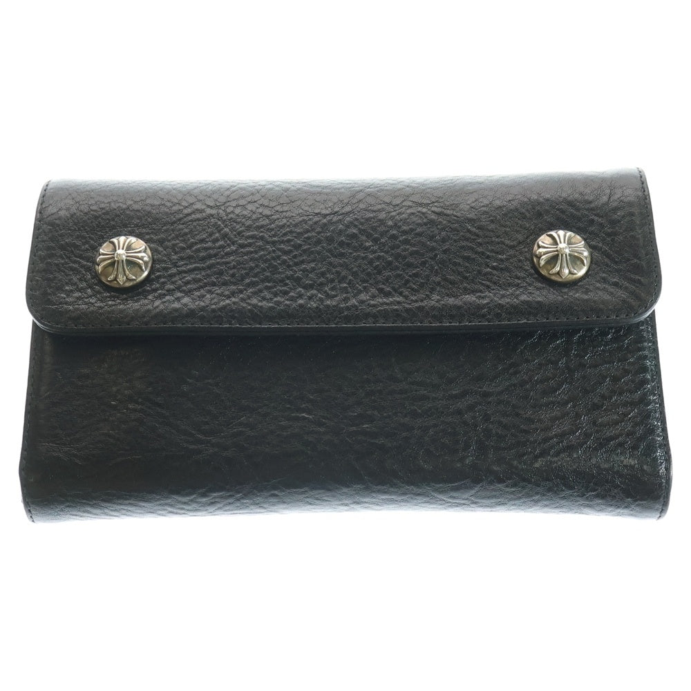 CHROME HEARTS(クロムハーツ) WAVE ウェーブ レザーウォレット 財布 ブラック BCA375