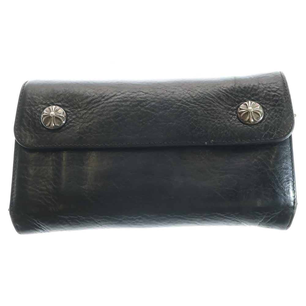 CHROME HEARTS(クロムハーツ) WAVE ウェーブ レザーウォレット 財布 ブラック BCA374