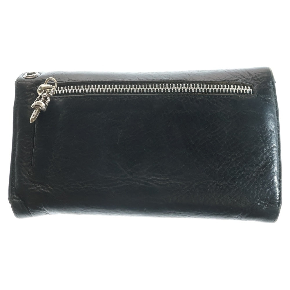 CHROME HEARTS(クロムハーツ) WAVE ウェーブ レザーウォレット 財布 ブラック BCA374