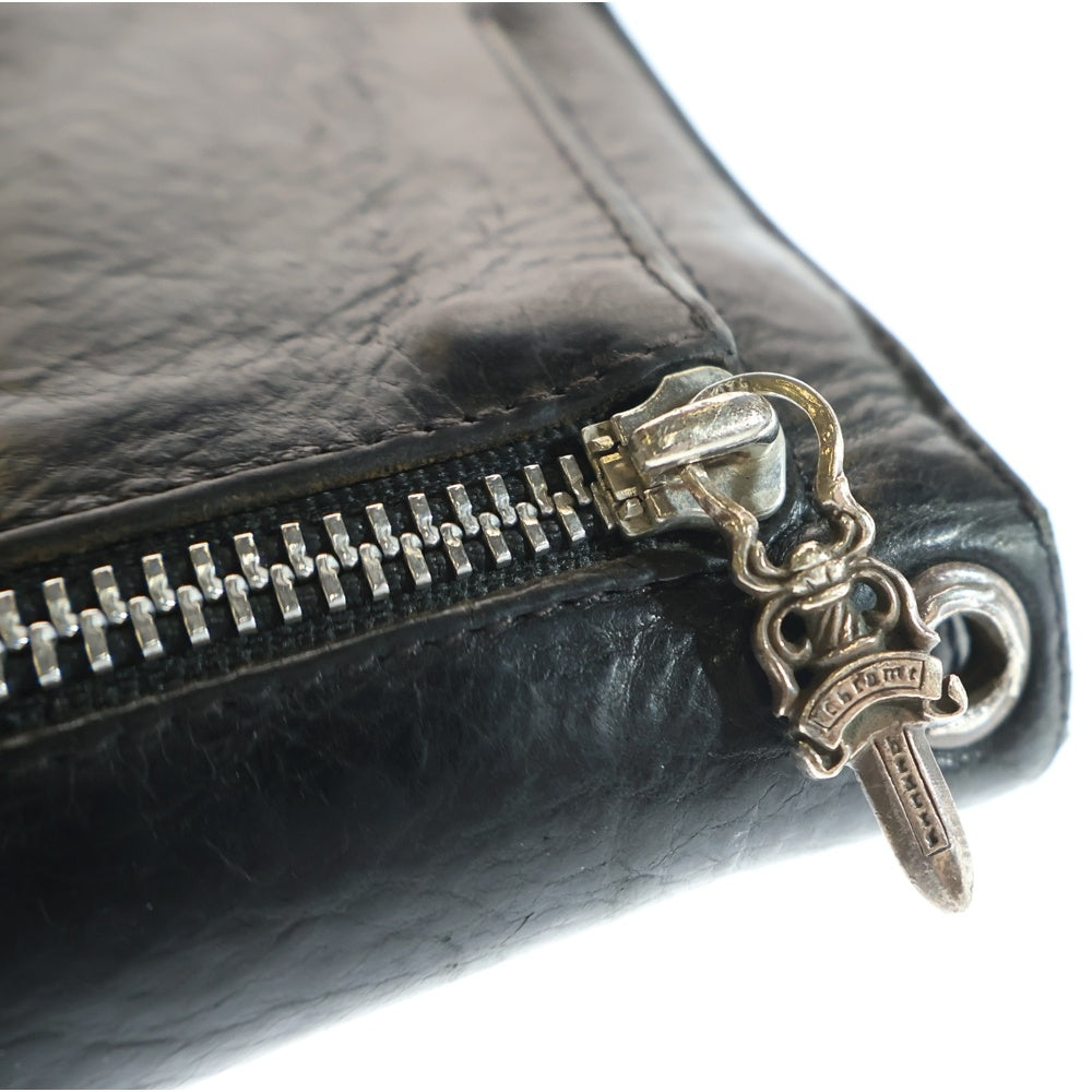CHROME HEARTS(クロムハーツ) WAVE ウェーブ レザーウォレット 財布 ブラック BCA374