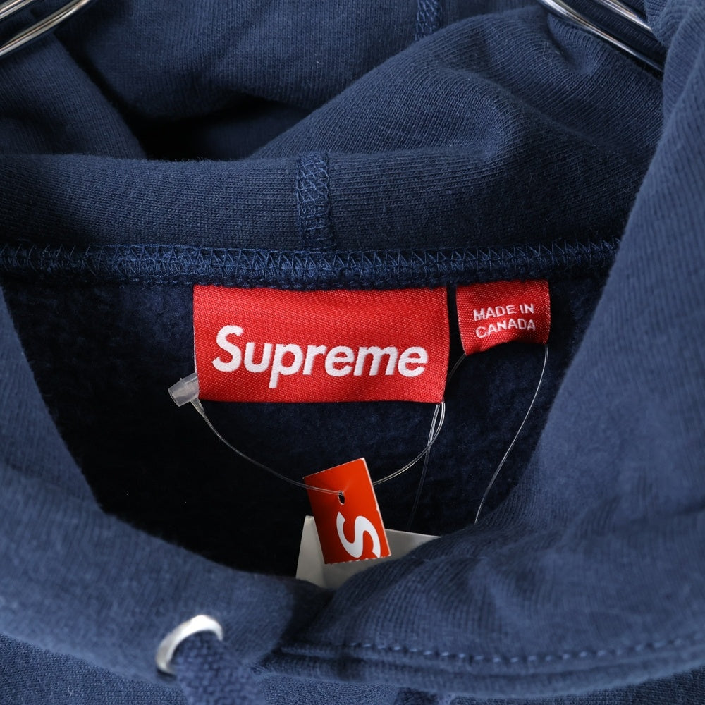 SUPREME(シュプリーム) 25AW ×Swarovski Motion Logo Hooded Sweatshirt ×スワロフスキーモーションロゴフーデッドスウェットシャツ プルオーバースウェットパーカー ネイビー