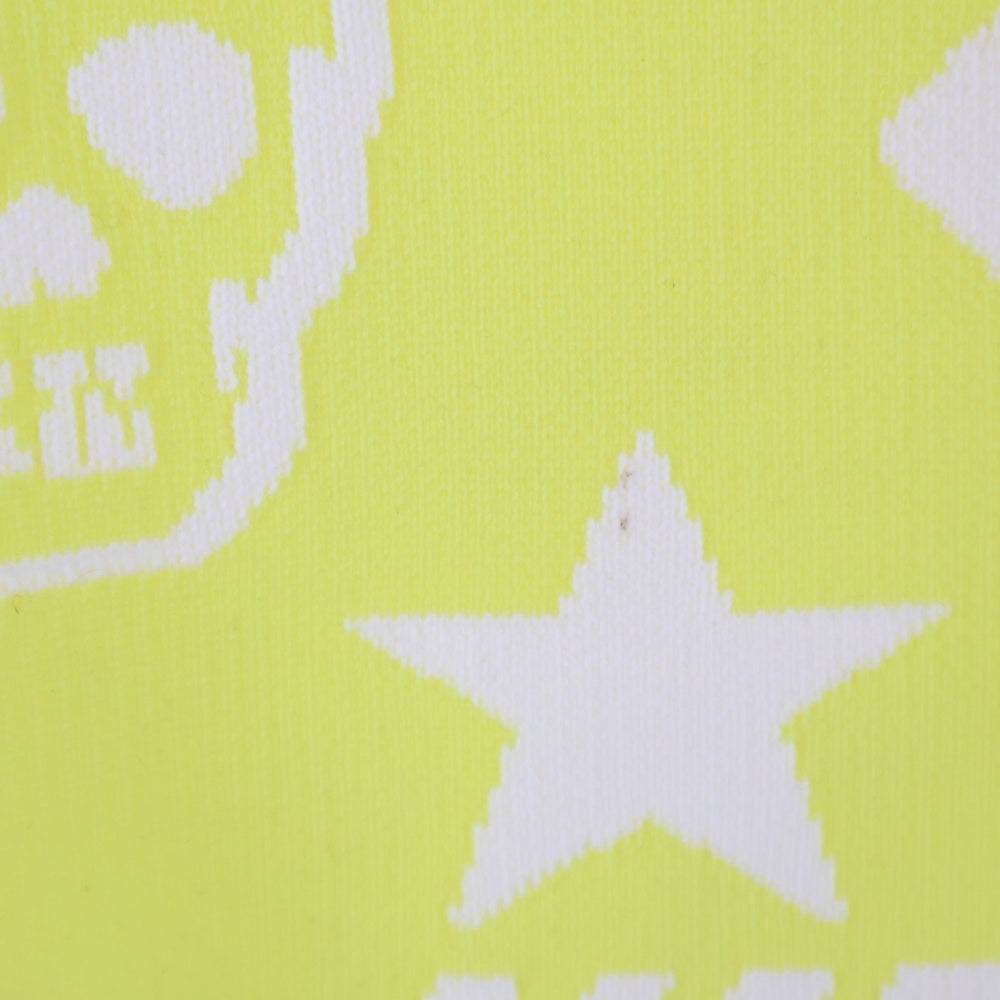 MARK&LONA(マークアンドロナ) Skull Knit Sweater Vネック スカルニットセーター イエロー MLM-9A-AB02