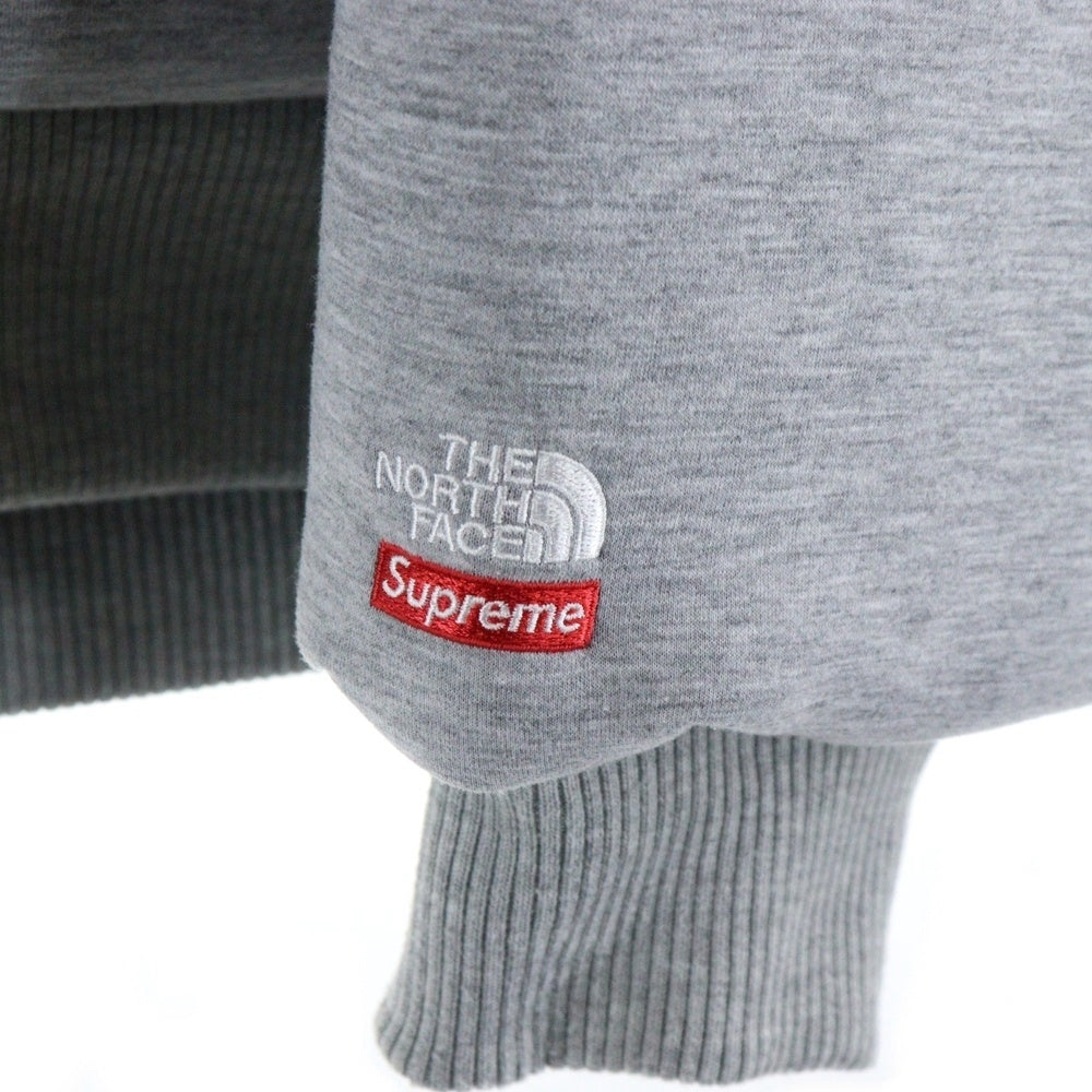 SUPREME(シュプリーム) 24AW ×THE NORTH FACE Down Filled Zip Up Hooded Sweatshirt ノースフェイス ジップアップスウェットパーカー フーディー グレー NY52400I