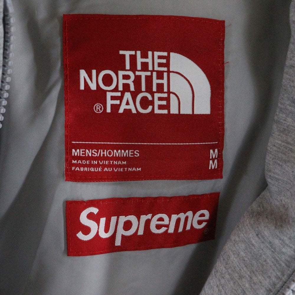 SUPREME(シュプリーム) 24AW ×THE NORTH FACE Down Filled Zip Up Hooded Sweatshirt ノースフェイス ジップアップスウェットパーカー フーディー グレー NY52400I