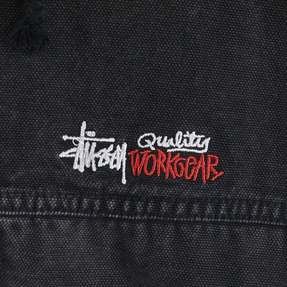 STUSSY(ステューシー) 23AW WORK JACKET INSULATED CANVAS キャンバス ジップアップパーカー フーディー ワークジャケット ブラック