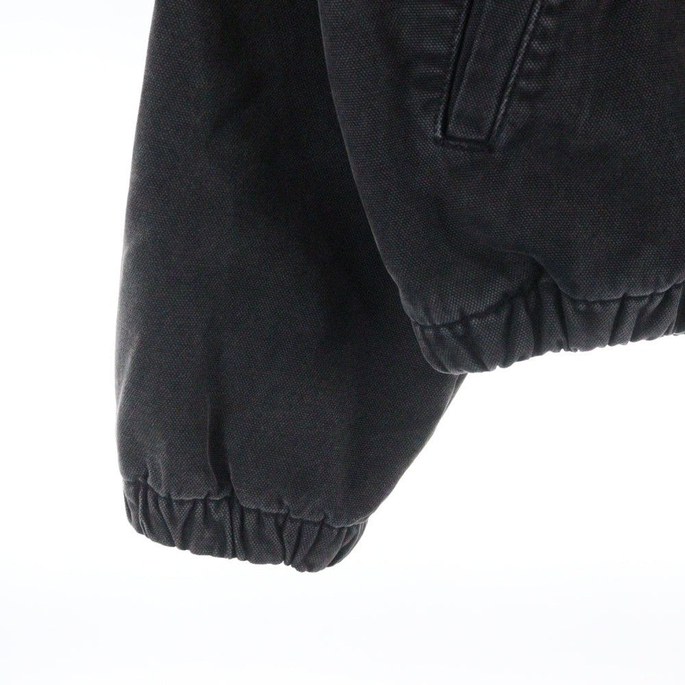 STUSSY(ステューシー) 23AW WORK JACKET INSULATED CANVAS キャンバス ジップアップパーカー フーディー ワークジャケット ブラック